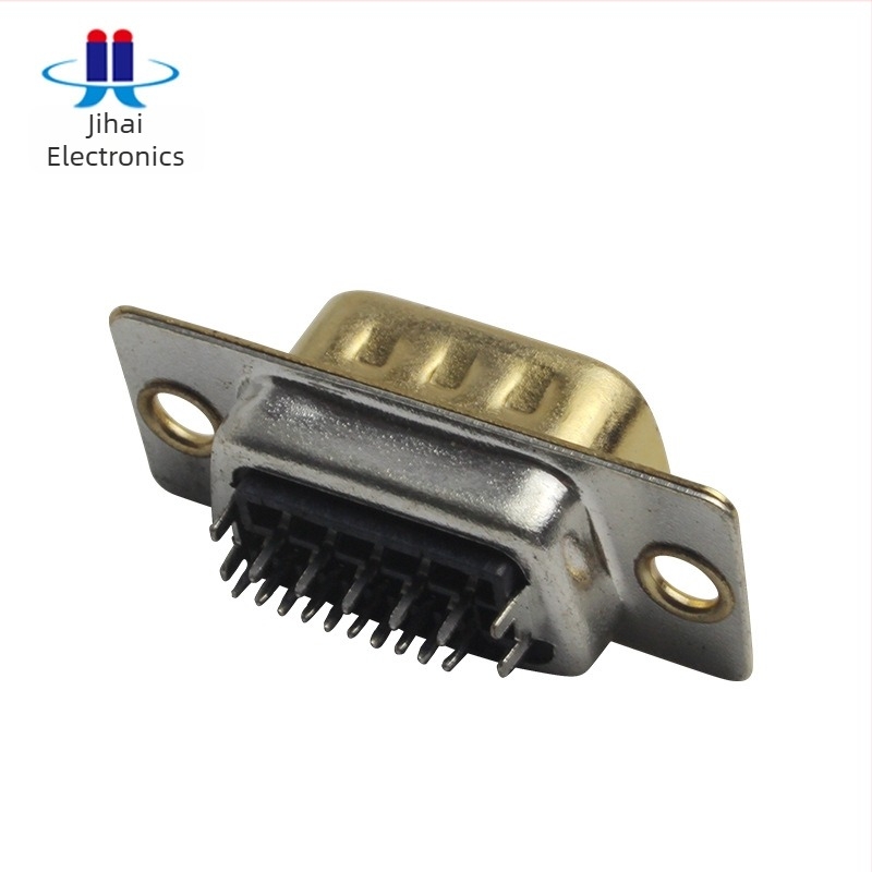 VGA 15-pines férfi D-Sub csatlakozó rögzítőlemezzel, 1,6 mm-es lépés