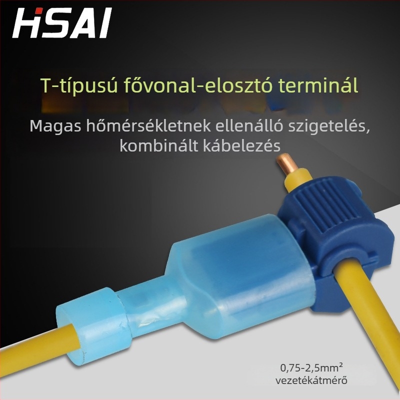 Kék T-típusú fővonal elágazó csatlakozó veszteségmentes kapcsolattal – clamp készlet
