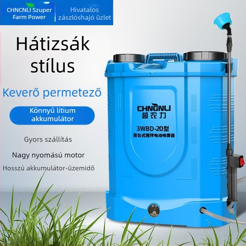 Mezőgazdasági elektromos keverő permetező lítium akkumulátorral, nagy nyomású, fertőtlenítésre és növényvédelmi célokra