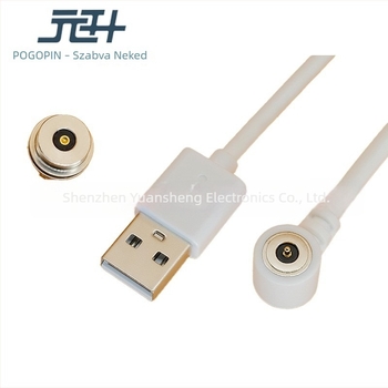 Kör alakú mágneses USB adat- és töltőkábel barázdált Type-C Pogopin csatlakozóval