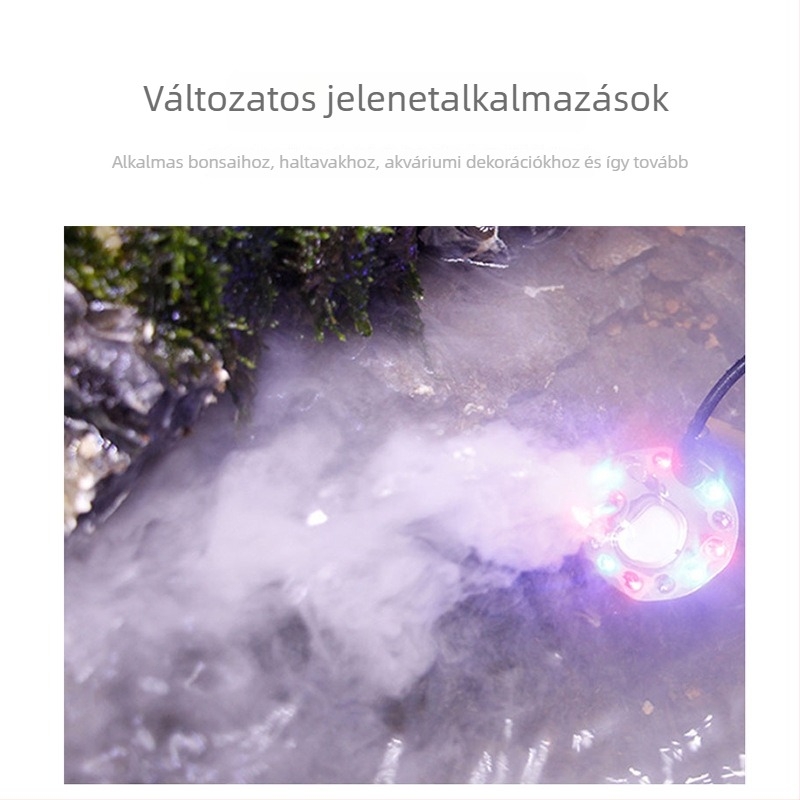 Ultrahangos ködgenerátor készlet fejjel és lemezzel, medencéhez és tájhoz, ipari párásító kiegészítők, rozsdamentes acél, 4–12 fej