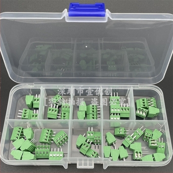 50 db DG308 terminálblokkok KF128, 2,54 mm közép, PCB csavaros típus, készlet 2/3/4 pólus