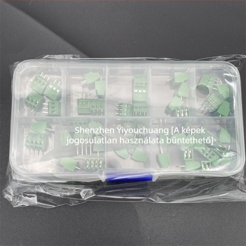 50 db DG308 terminálblokkok KF128, 2,54 mm közép, PCB csavaros típus, készlet 2/3/4 pólus
