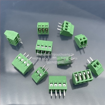 50 db DG308 terminálblokkok KF128, 2,54 mm közép, PCB csavaros típus, készlet 2/3/4 pólus