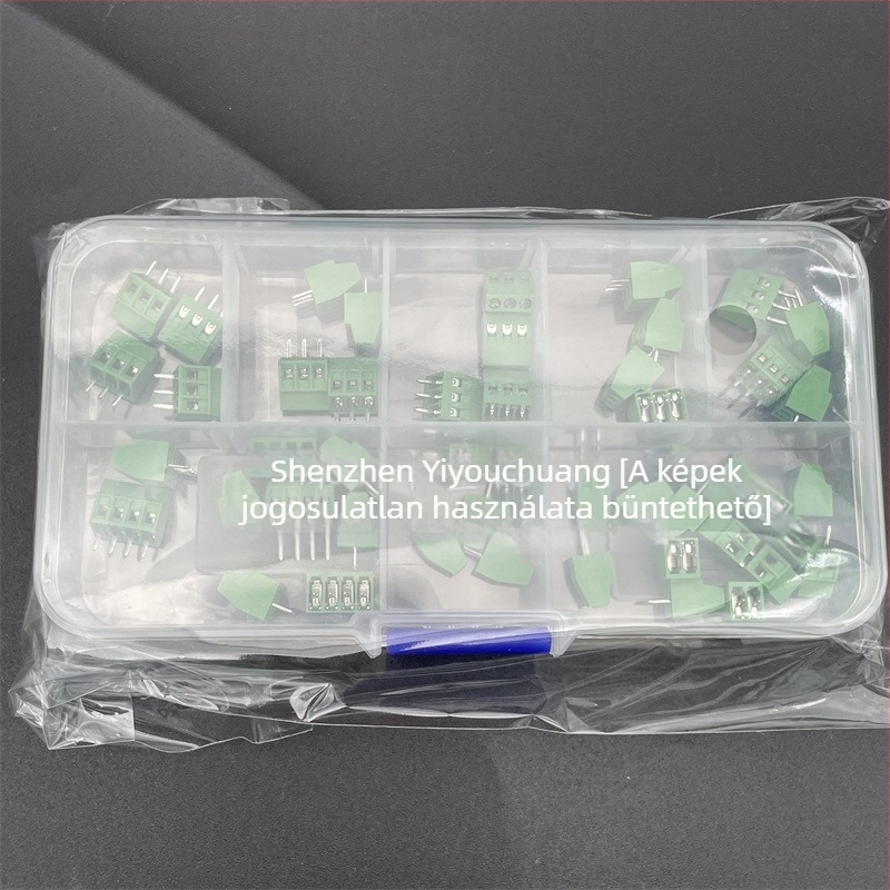 50 db DG308 terminálblokkok KF128, 2,54 mm közép, PCB csavaros típus, készlet 2/3/4 pólus