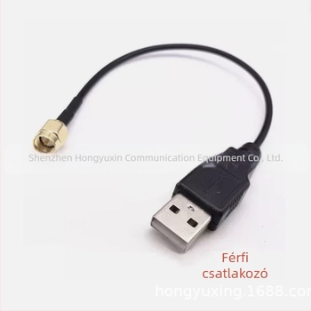 RG174 SMA férfi és női USB koaxiális adatkábel-adapter, 20 cm