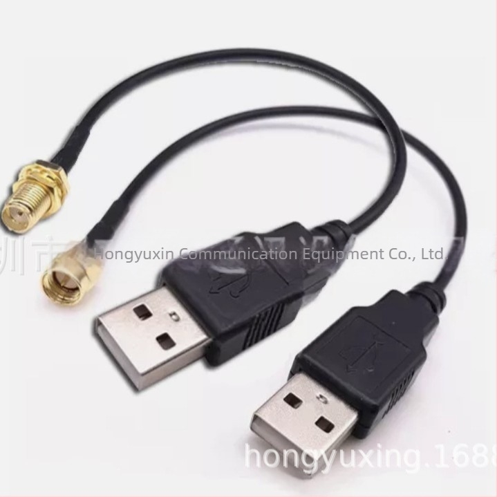 RG174 SMA férfi és női USB koaxiális adatkábel-adapter, 20 cm