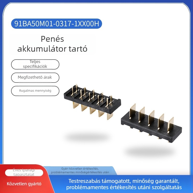 Blade Battery Plug, 2-5 PIN, 5,0 mm pitch PCB-connector DIP-tábla, okos ajtózár kiegészítő