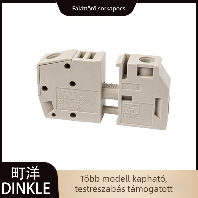 Dinkle PPACN-4 PCB terminál falon át