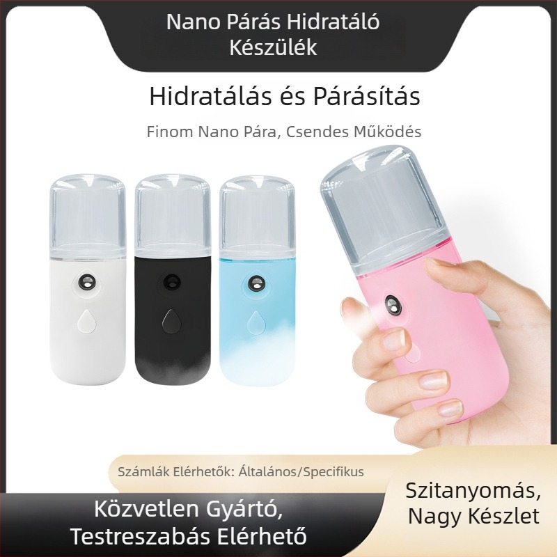 USB töltéses nano permetező arcbőr hidratálásához - mini, hordozható kézi párásító
