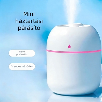 Hordozható párásító és aromaterápiás diffúzor íróasztalhoz, kollégiumba és az autóba — mini köd három kiárattal