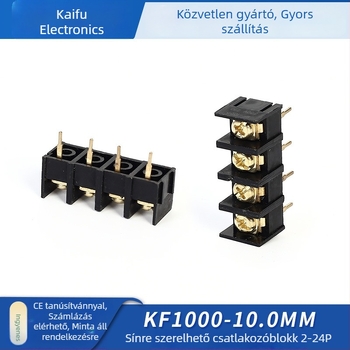 KF1000-10.0 mm terminál blokk, fekete, 2/3/4 pólusú, moduláris összekapcsolásra