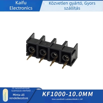 KF1000-10.0 mm terminál blokk, fekete, 2/3/4 pólusú, moduláris összekapcsolásra
