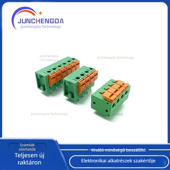 KF142V/R-5,08 mm 2P-12P egyenes/hajlított tűk, rugós csavarmentes Push-In terminálblokk