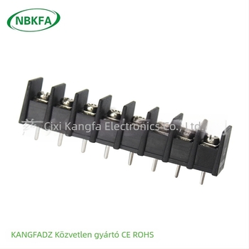 Fekete kerítés típusú PCB terminálblokk KF35C-8.25 mm, középső tüske, egyenes csatlakozás, 2–12 pólus