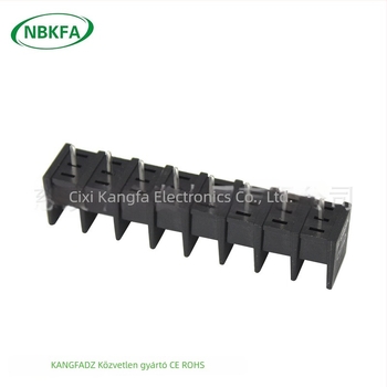 Fekete kerítés típusú PCB terminálblokk KF35C-8.25 mm, középső tüske, egyenes csatlakozás, 2–12 pólus