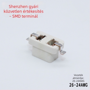 LED felületre szerelt terminálcsatlakozó, 2P
