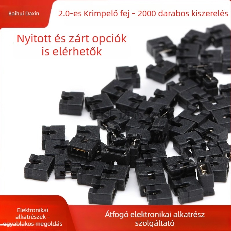 2,54 mm jumper sapka, 2,0 mm rövidzárlati blokk, színes rövidzárlati sapka, kapcsoló tüske csatlakozó blokk (nyitva/zárva)