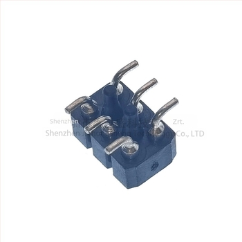 2.54/2.0/1.27 mm központos távolságú körlyukas pin header, női, dupla sor, SMD, aranyozott, belső fogás