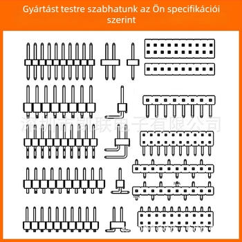 2,54 mm PIN fej konnektor, 2P-10P, SMT, egy- és kétsoros, fedéllel