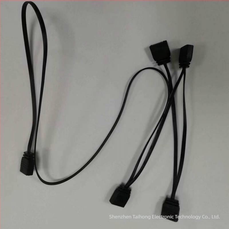 RGB ventilátor 5V, 3‑pin csatlakozó kábel – LED-szalag és alaplap számára