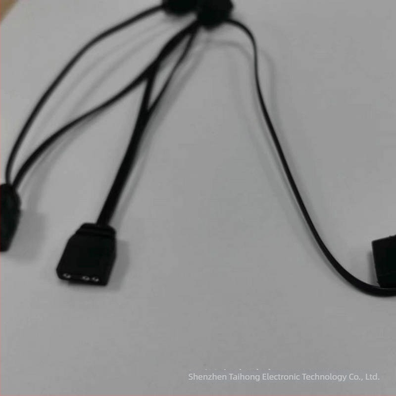 RGB ventilátor 5V, 3‑pin csatlakozó kábel – LED-szalag és alaplap számára