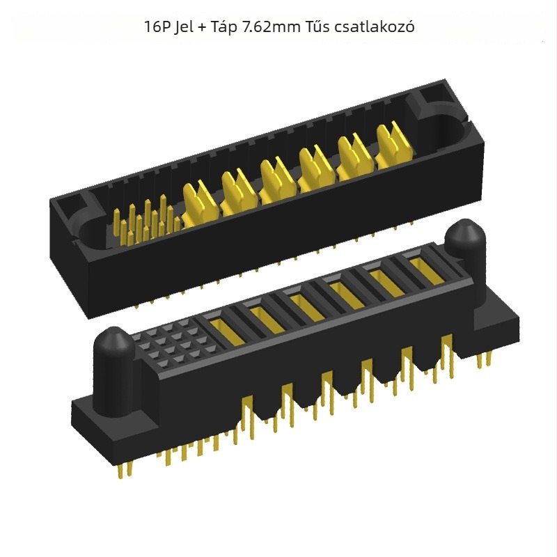 7,62 mm tápegység +16-pin jel, nagyáramú panelról-panelre csatlakozó, női