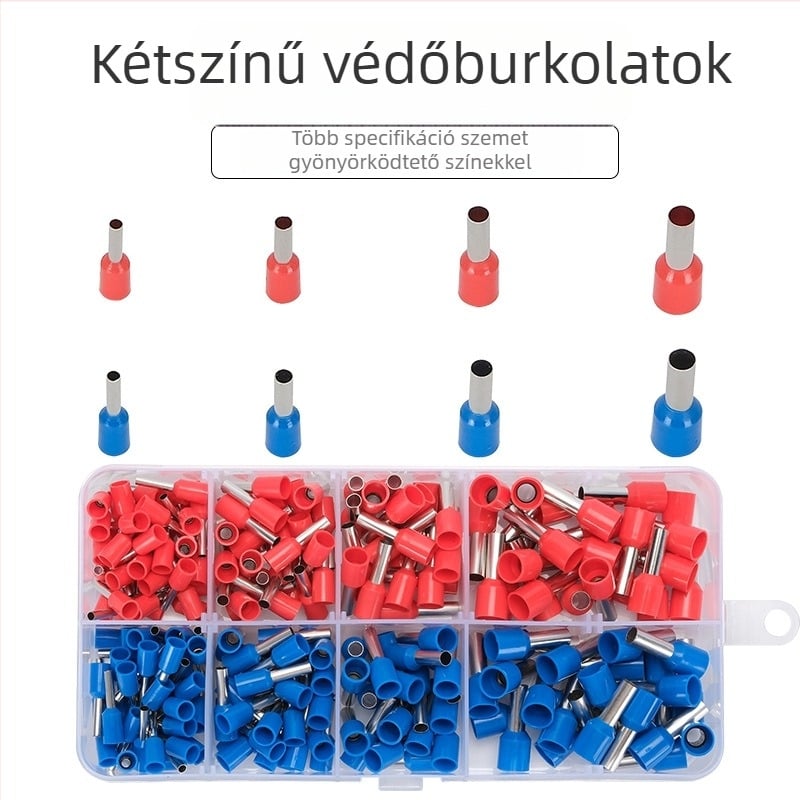 VE Hideg préselés terminálkészlet kapcsolókhoz és aljzatokhoz, cső típusú réz terminálok, 230 db, 1,5–6 mm², dobozban
