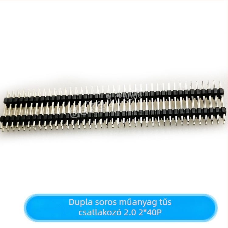 2,0 mm pitch, két soros műanyag pin-fej, 2x40 tű, 17 mm magas