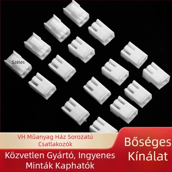 Fehér VH-2Y műanyag házú csatlakozó, 3,96 mm-es közép, egyenes típusú csatlakozás, 2Y-12Y