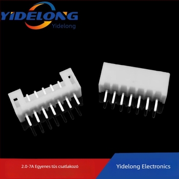 2.0 mm-es pitch, 7‑pin egyenes tű csatlakozó, kábel–PCB közti PH2.0-7A