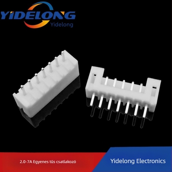 2.0 mm-es pitch, 7‑pin egyenes tű csatlakozó, kábel–PCB közti PH2.0-7A