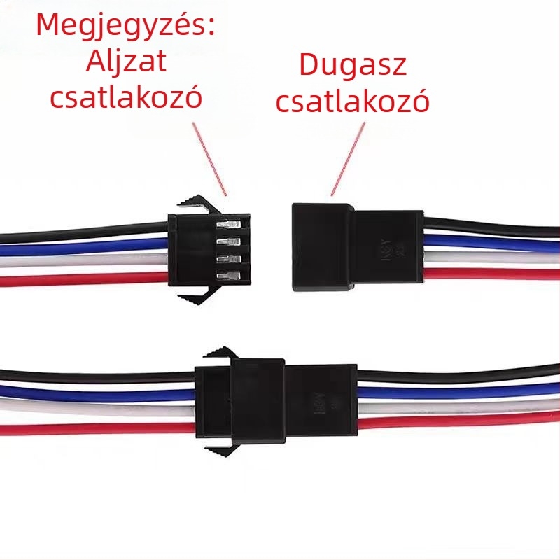 SM terminálkábel, férfi és női, 2,54 mm-es pitch, 2/3/4/5/6-pins csatlakozó kábel LED világításhoz