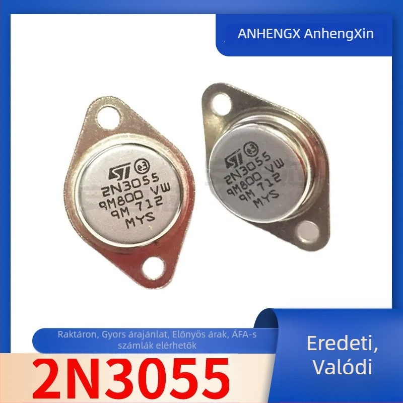 2N3055 nagy teljesítményű tranzisztor, TO-3 csomagban, új készleten