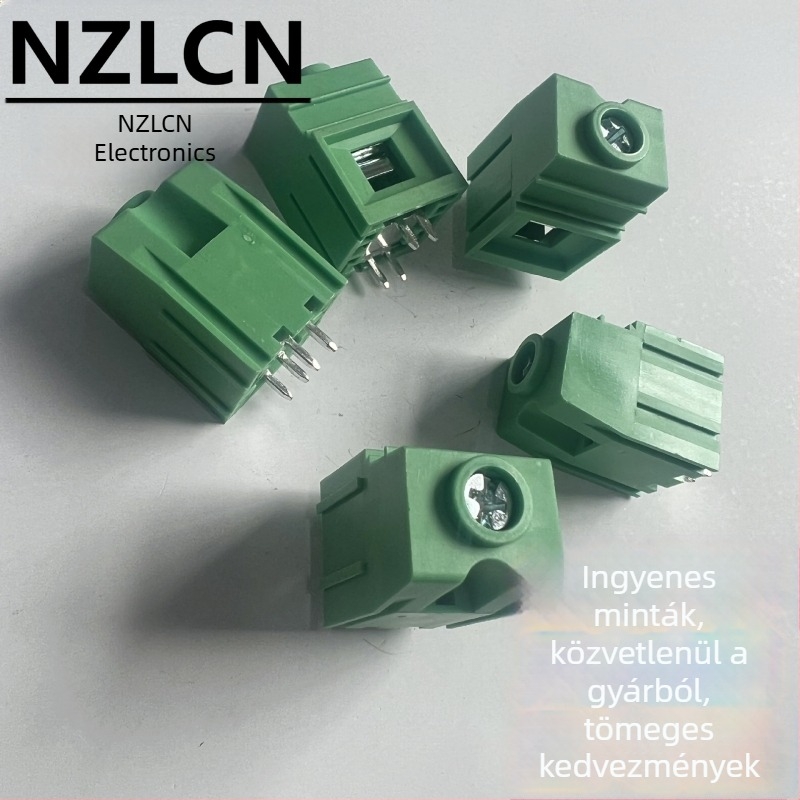 Zöld NZLCN-100A nagyáramú csavaros PCB terminál blokk, 19,0 mm, 1P csatlakozó sor