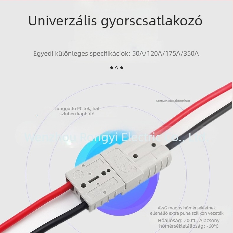 Anderson 50A/120A hosszabbító-interfész adapter Li-ion akkumulátor töltéshez és kisüléshez