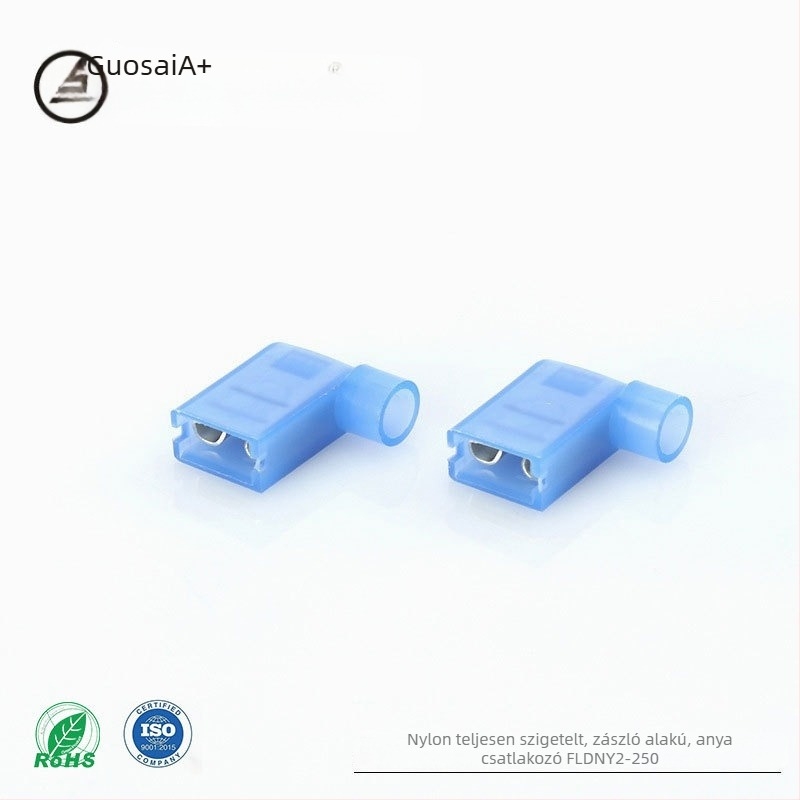 FLDNY2-250 Izolált rugós terminálkábel, női csatlakozó, zászló alakú nylon burkolat
