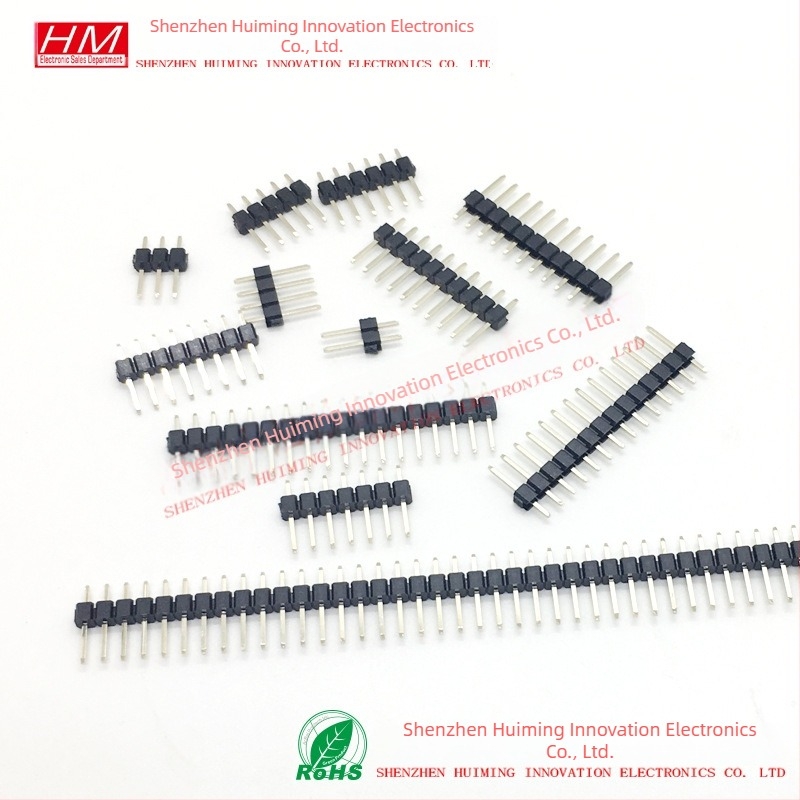 2,54 mm-es pitch-ű egy soros, egyenes PIN-fejléc, 1x2P/3P/4P/5P/6P/7P/8P/10P/12P/15P/20P/40P