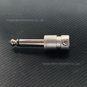 Forrasztott egymodulos 6,35 mm-es mono gitár audio fejhallgató csatlakozó, 2 pólusú