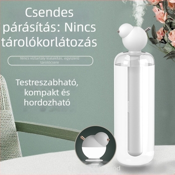 Új kompakt párásító hálószobára éjszakai fénnyel, csendes permetezés, mini autó-párásító