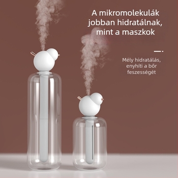 Új kompakt párásító hálószobára éjszakai fénnyel, csendes permetezés, mini autó-párásító