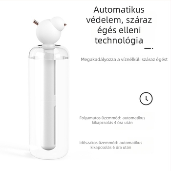 Új kompakt párásító hálószobára éjszakai fénnyel, csendes permetezés, mini autó-párásító
