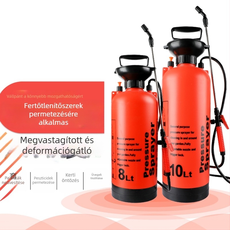 Légnyomású permetező gyümölcsfákhoz és kertekhez, permetezés növényvédő szerrel, fertőtlenítés és öntözés, 10 literes műanyag permetező kerthez