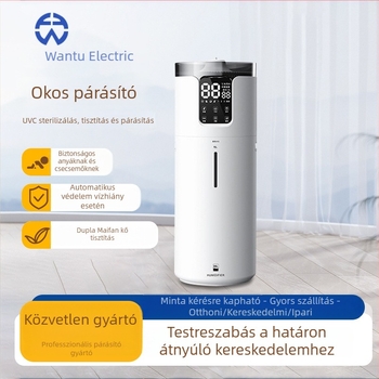 Nagy padlóra álló párásító otthonra – csendes, hálószobába ajánlott, terhes nők és csecsemők számára, nagy víztartály.