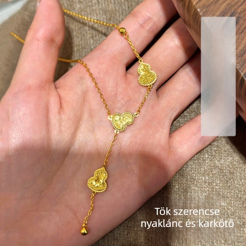 Női réz nyaklánc aranyozott medállal, motív sárkány‑ pikkelyek és tök alakú medál, könnyű luxus megjelenés, állítható hossz 21–50 cm