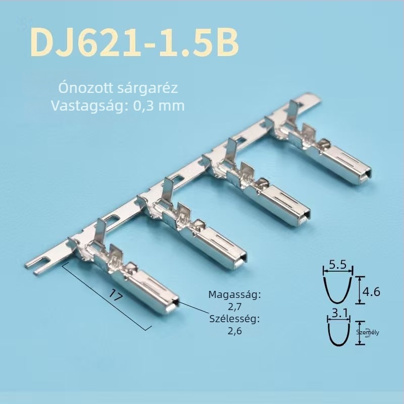 DJ621-1.5B DJ611-1.5B autóipari kábelköteg terminálcsatlakozó, 1 pólus, férfi és női