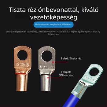 SC6-25 sorozatú réz terminálok krimpelő készlet, arany színű, 60 db