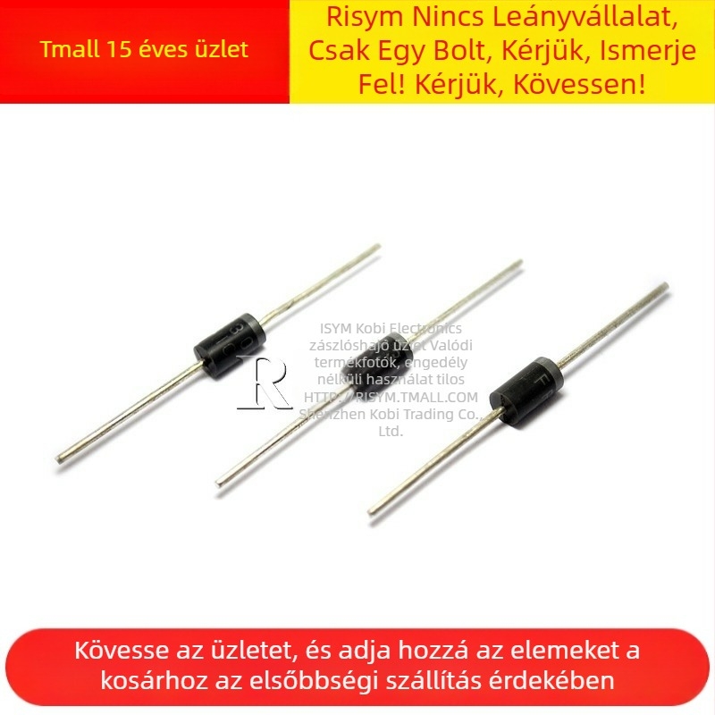 Risym FR307 Gyors helyreállítású egyenirányító dióda, nagy teljesítményű, 3A/1000V, 10 db
