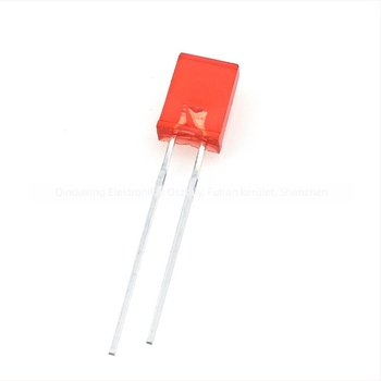 257 négyzet alakú sárga LED indikátor, méretei 2×5×7 mm, hosszú lábakkal