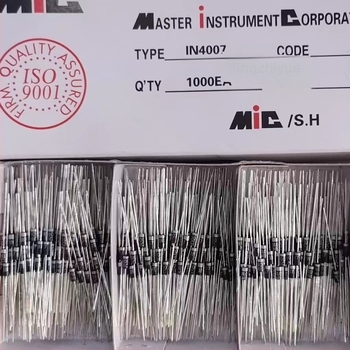 1N4007 DO-41 egyenirányító dióda, 1 A, 1000 V, 1000 darabos csomag
